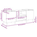 vidaXL magasfényű fehér szerelt fa hanglemezszekrény 121x38x48 cm