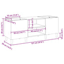 vidaXL betonszürke szerelt fa hanglemezszekrény 121x38x48 cm