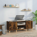 vidaXL füstös tölgy színű szerelt fa hanglemezszekrény 121x38x48 cm