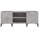 vidaXL betonszürke szerelt fa hanglemezszekrény 121x38x48 cm