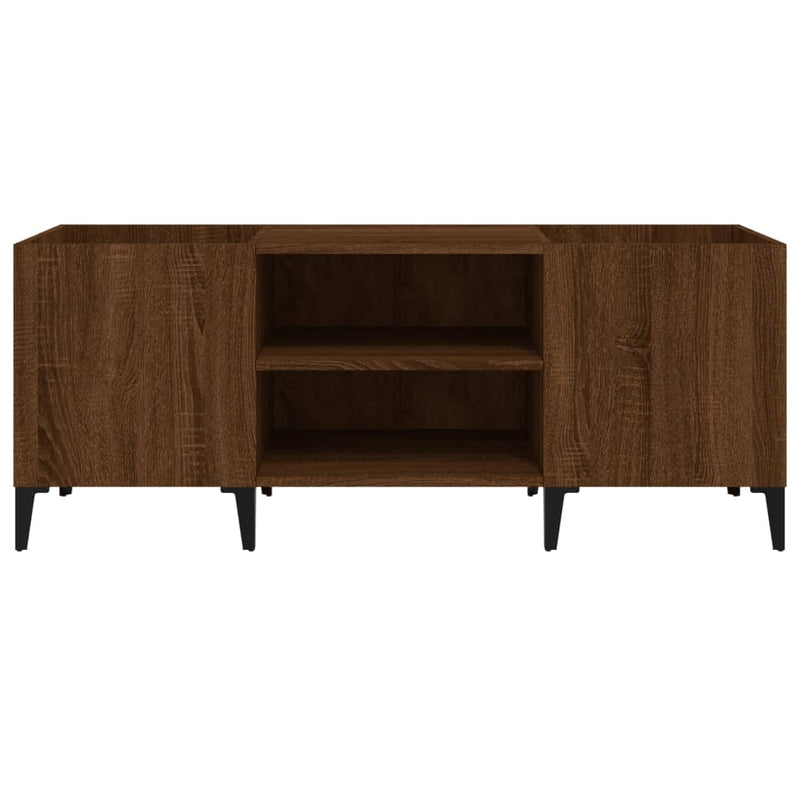 vidaXL barna tölgyszínű szerelt fa hanglemezszekrény 121x38x48 cm