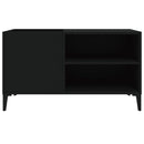 vidaXL fekete szerelt fa hanglemezszekrény 84,5x38x48 cm