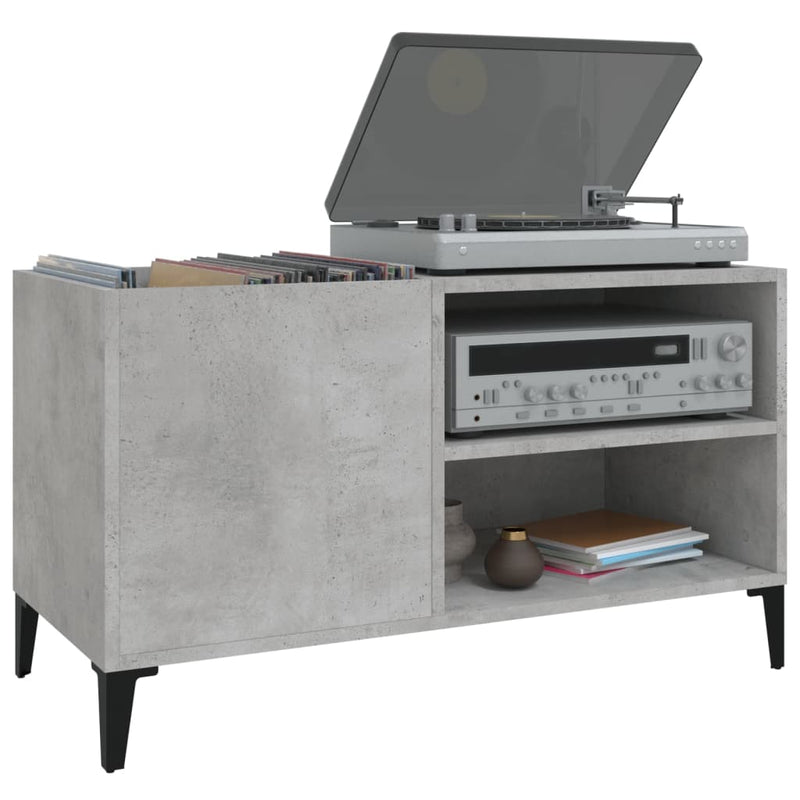 vidaXL betonszürke szerelt fa hanglemezszekrény 84,5x38x48 cm