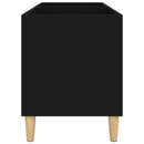 vidaXL fekete szerelt fa hanglemezszekrény 74,5x38x48 cm