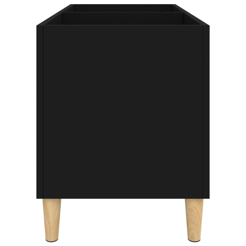 vidaXL fekete szerelt fa hanglemezszekrény 74,5x38x48 cm