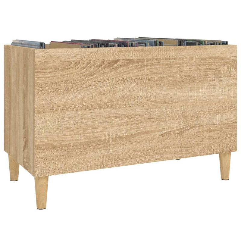vidaXL sonoma tölgy színű szerelt fa hanglemezszekrény 74,5x38x48 cm
