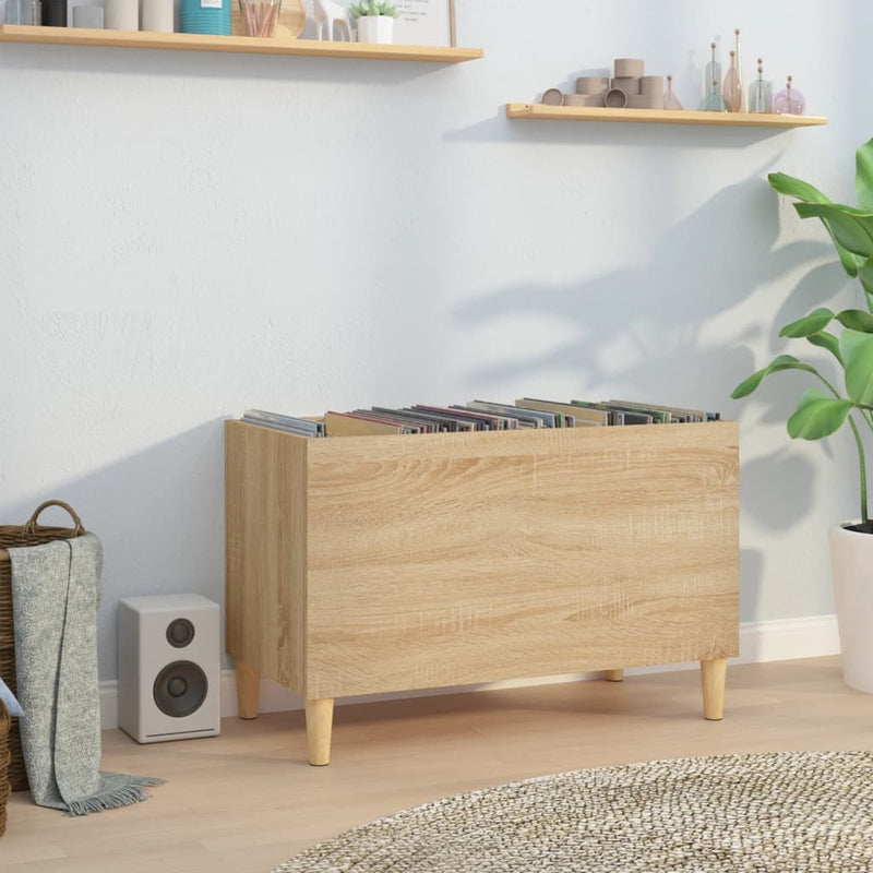 vidaXL sonoma tölgy színű szerelt fa hanglemezszekrény 74,5x38x48 cm