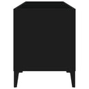 vidaXL fekete szerelt fa hanglemezszekrény 74,5x38x48 cm