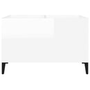 vidaXL magasfényű fehér szerelt fa hanglemezszekrény 74,5x38x48 cm