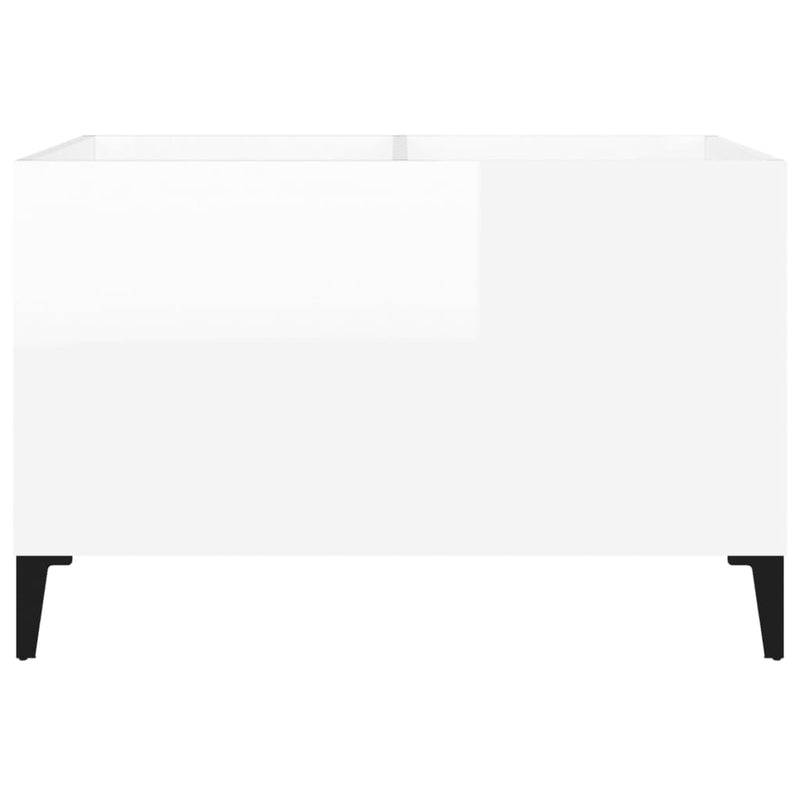 vidaXL magasfényű fehér szerelt fa hanglemezszekrény 74,5x38x48 cm