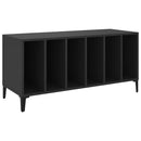 vidaXL fekete szerelt fa hanglemezszekrény 100 x 38 x 48 cm