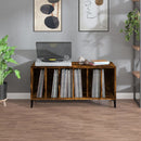 vidaXL füstös tölgy színű szerelt fa hanglemezszekrény 100x38x48 cm