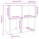 vidaXL fekete szerelt fa hanglemezszekrény 84,5 x 38 x 89 cm