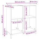 vidaXL füstös tölgy színű szerelt fa hanglemezszekrény 84,5x38x89 cm
