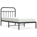 vidaXL fekete fém ágykeret fejtámlával 90 x 190 cm