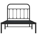 vidaXL fekete fém ágykeret fejtámlával 100 x 190 cm