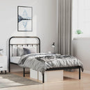 vidaXL fekete fém ágykeret fejtámlával 100 x 190 cm