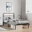 vidaXL fekete fém ágykeret fejtámlával 100 x 200 cm