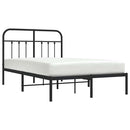 vidaXL fekete fém ágykeret fejtámlával 120 x 190 cm