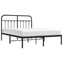vidaXL fekete fém ágykeret fejtámlával 140 x 190 cm
