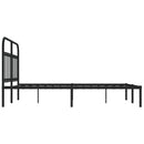 vidaXL fekete fém ágykeret fejtámlával 140 x 190 cm