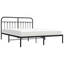 vidaXL fekete fém ágykeret fejtámlával 183 x 213 cm