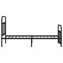 vidaXL fekete fém ágykeret fej- és lábtámlával 90 x 190 cm