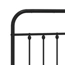 vidaXL fekete fém ágykeret fej- és lábtámlával 135 x 190 cm
