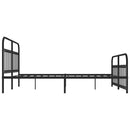 vidaXL fekete fém ágykeret fej- és lábtámlával 183 x 213 cm