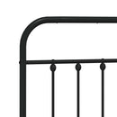 vidaXL fekete fém ágykeret fej- és lábtámlával 183 x 213 cm