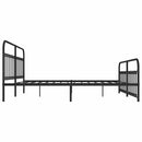 vidaXL fekete fém ágykeret fej- és lábtámlával 193 x 203 cm