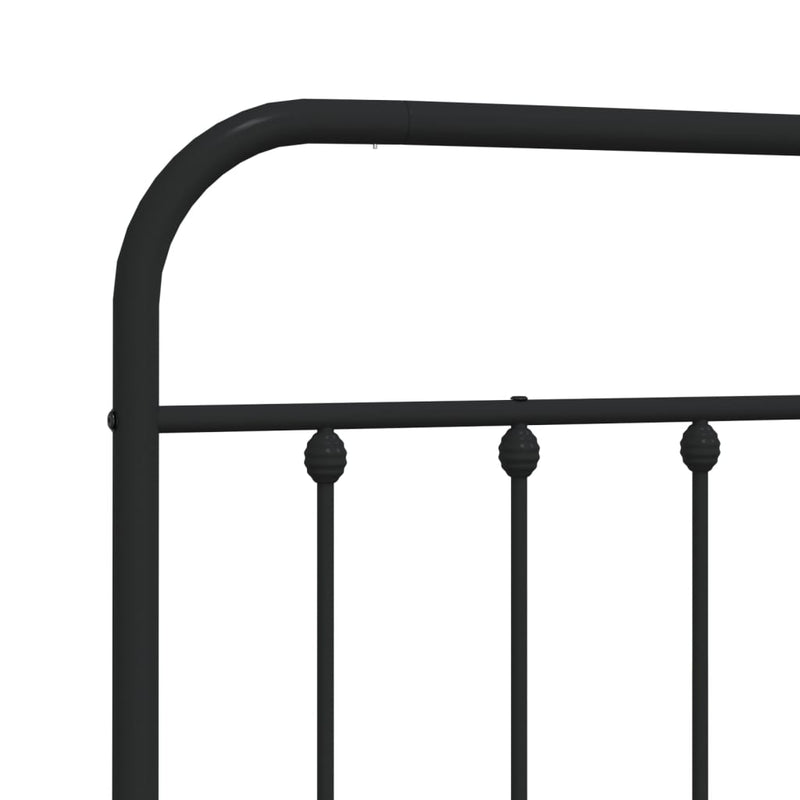 vidaXL fekete fém fejtámla 75 cm