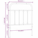 vidaXL fekete fém csere fejtámla 75 cm