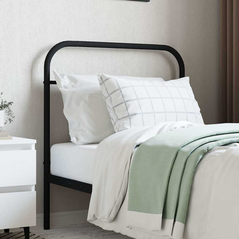 vidaXL fekete fém fejtámla 80 cm