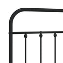 vidaXL fekete fém csere fejtámla 140 cm