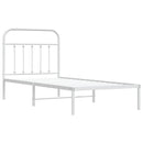 vidaXL fehér fém ágykeret fejtámlával 90x200 cm