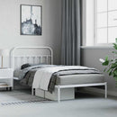 vidaXL fehér fém ágykeret fejtámlával 107x203 cm