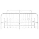 vidaXL fehér fém ágykeret fej- és lábtámlával 183 x 213 cm