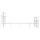 vidaXL fehér fém ágykeret fej- és lábtámlával 183 x 213 cm
