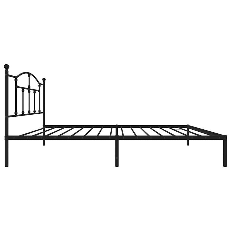 vidaXL fekete fém ágykeret fejtámlával 100 x 190 cm
