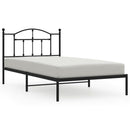 vidaXL fekete fém ágykeret fejtámlával 107 x 203 cm