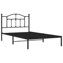 vidaXL fekete fém ágykeret fejtámlával 107 x 203 cm