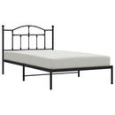 vidaXL fekete fém ágykeret fejtámlával 107 x 203 cm