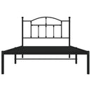 vidaXL fekete fém ágykeret fejtámlával 107 x 203 cm