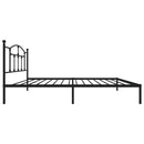 vidaXL fekete fém ágykeret fejtámlával 107 x 203 cm