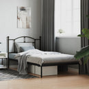 vidaXL fekete fém ágykeret fejtámlával 107 x 203 cm