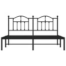 vidaXL fekete fém ágykeret fejtámlával 183 x 213 cm