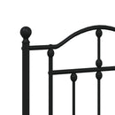 vidaXL fekete fém ágykeret fejtámlával 193 x 203 cm