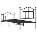 vidaXL fekete fém ágykeret fej- és lábtámlával 80 x 200 cm