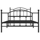 vidaXL fekete fém ágykeret fej- és lábtámlával 100 x 200 cm